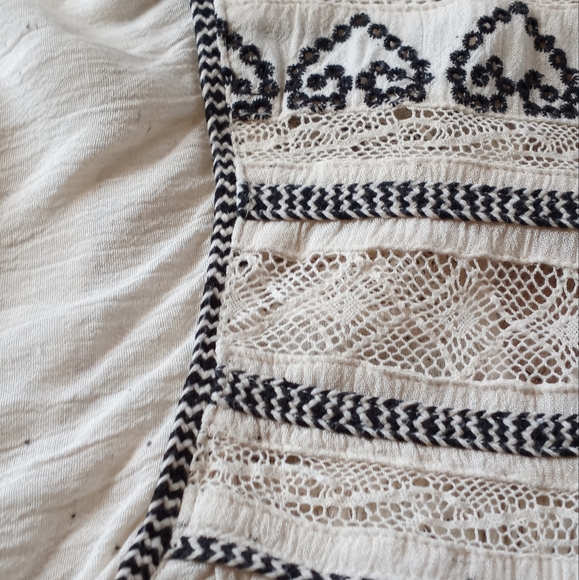 SOLD Free People Top Cyprus Avenue Embroidered Peasant Lace - Picture 8 of 14